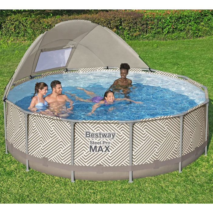 Каркасний басейн Bestway 561FY (396х107 см) з картриджним фільтром, драбиною, тентом і навісом