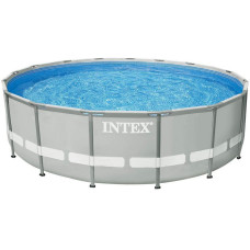 Каркасний басейн Intex 26756 Premium (610х132 см) з картриджним фільтром, драбиною, підкладкою і тентом