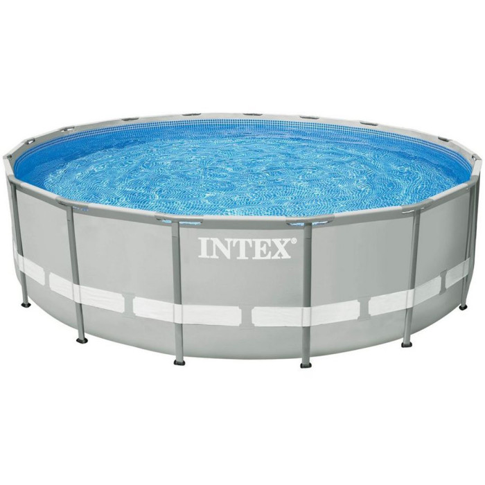 Каркасний басейн Intex 26756 Premium (610х132 см) з картриджним фільтром, драбиною, підкладкою і тентом