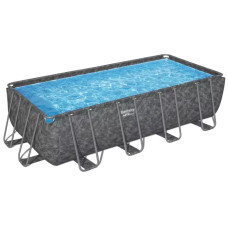 Каркасний басейн Bestway Grey 561KA (549х274х132 см) з піщаним фільтром, тентом та драбиною
