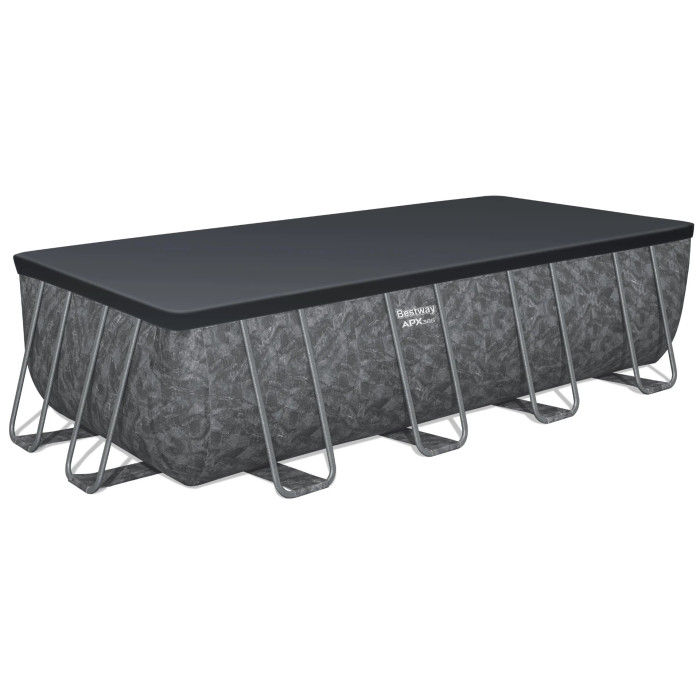 Каркасний басейн Bestway Grey 561KA (549х274х132 см) з піщаним фільтром, тентом та драбиною
