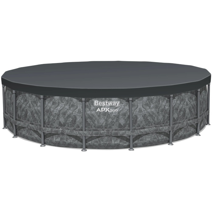 Каркасний басейн Bestway Grey 561KC (549х132 см) з піщаним фільтром, тентом та драбиною