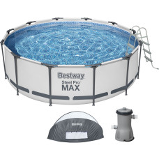 Каркасний басейн Bestway 5619N (366х100 см) з картриджним фільтром, драбиною та захисним куполом