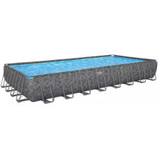 Каркасний басейн Bestway Grey 561KJ (956х488х132 см) з піщаним фільтром, тентом та драбиною