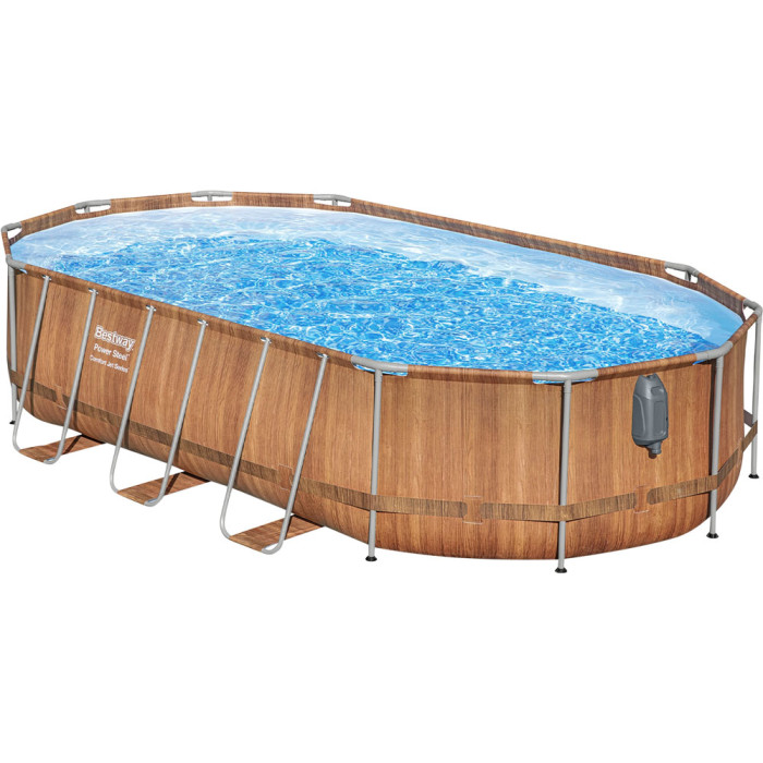 Каркасный бассейн Bestway 56719 (610х366х122 см) с гидромассажем, картриджным фильтром и лестницей