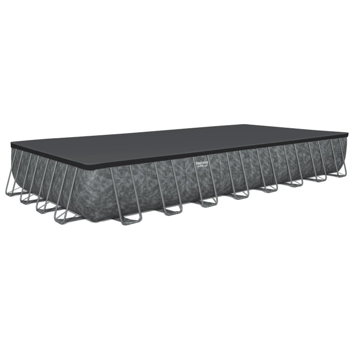 Каркасний басейн Bestway Grey 561KJ (956х488х132 см) з піщаним фільтром, тентом та драбиною