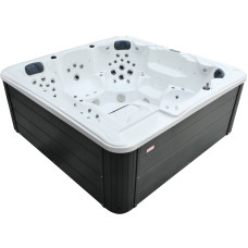 Гідромасажний басейн Aquajoy Borneo (230х230х96 см), Сріблясто-білий мармур