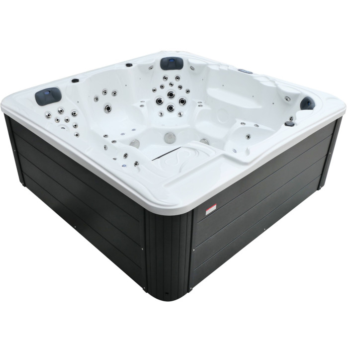 Гідромасажний басейн Aquajoy Borneo (230х230х96 см), Сріблясто-білий мармур