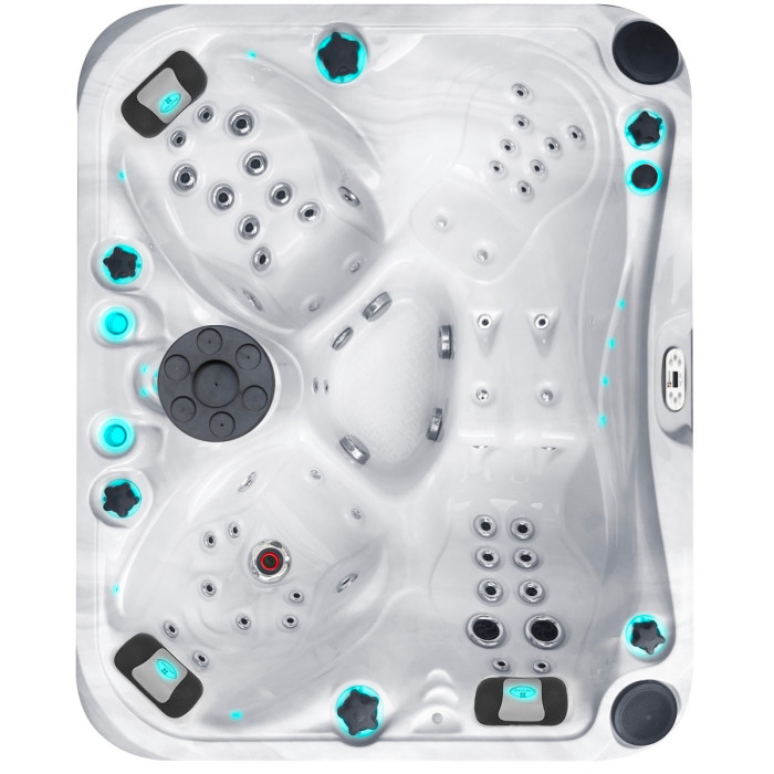 Гідромасажний басейн Passion Spas Happy (213х175х83 см), Сріблясто-білий