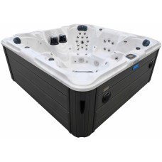 Гідромасажний басейн Aquajoy Maldives (230х230х95 см), Сріблясто-білий мармур