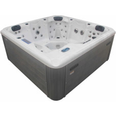 Гідромасажний басейн Aquajoy Santorini (220х220х95 см), Сріблясто-білий мармур
