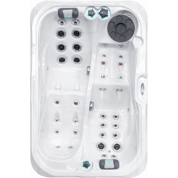 Гідромасажний басейн Passion Spas Indulgence (214х143х63 см), Сріблясто-білий