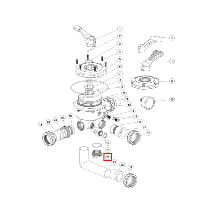 Заглушка крана Emaux MPV-03 1-1/2" чорна (1013100)