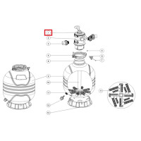 Кран шестиходовий Emaux 1.5'' Т/MFV 88281550B, (верхнє підключення)