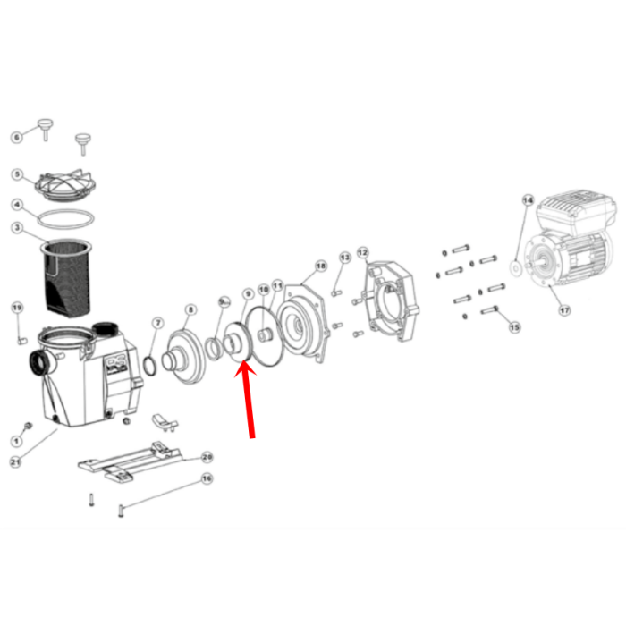 Крильчатка насоса Hayward RS3016, 1.5 НР (SPX3016CE)