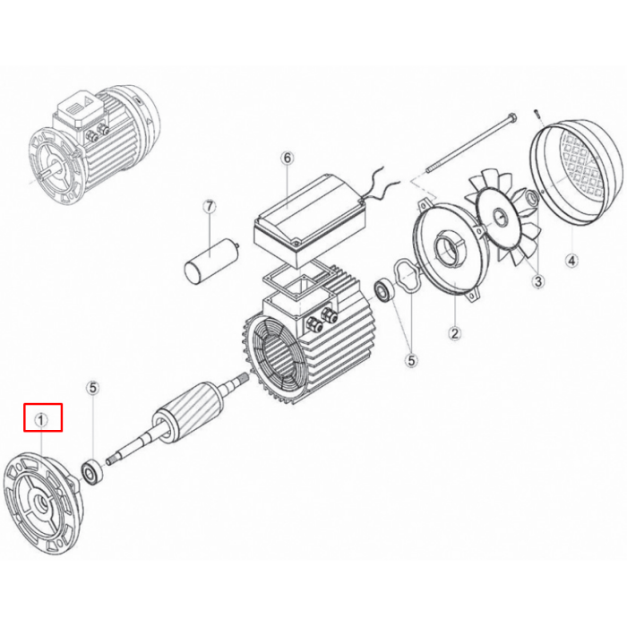 Кришка передня (фланець) насоса Kripsol NK-RMOT0001.00R MEC 63