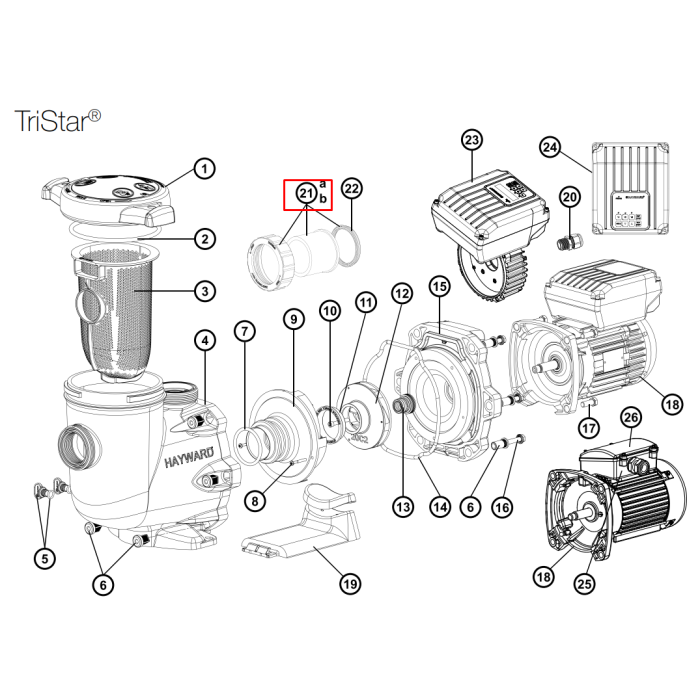 Муфта підключення насоса Hayward Tristar 63 мм (SP3200UNKIT63)