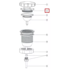 Притискна гайка лампи для прожектора Aquaviva LED/UL-P50 Lights