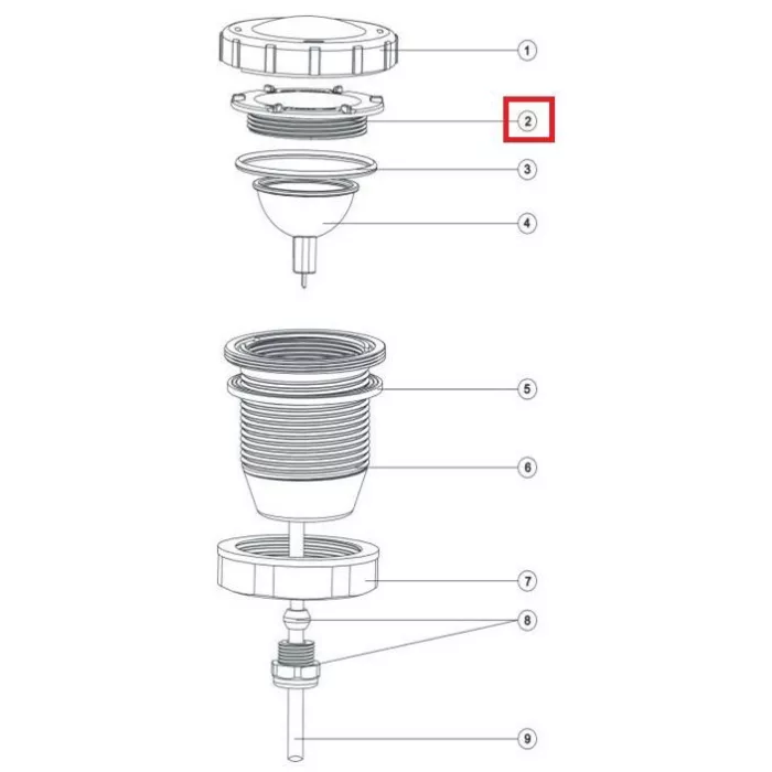 Притискна гайка лампи для прожектора Aquaviva LED/UL-P50 Lights
