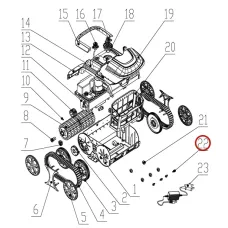 Переднє гальмівне колесо до пилососа Wybotics WY200