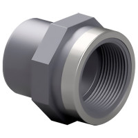 Адаптер-втулка ПВХ Effast RGRAFR020C з металевим кільцем, d20x3/4"