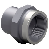 Адаптер-втулка ПВХ Effast RGRAFR050F з металевим кільцем. d50x1-1/2"