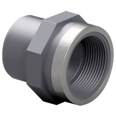 Адаптер-втулка ПВХ Effast RGRAFR050F з металевим кільцем. d50x1-1/2"