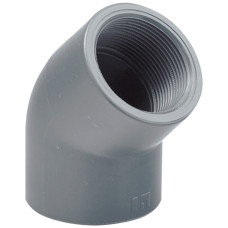 Коліно перехідне 45° ПВХ Hidroten 1002218, внутрішня різьба, d90 мм, 3"