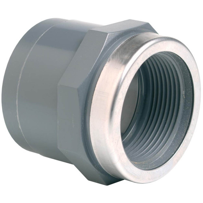 Муфта ПВХ Effast RGRMAR020B перехідна, з металічним кільцем d20x1/2"