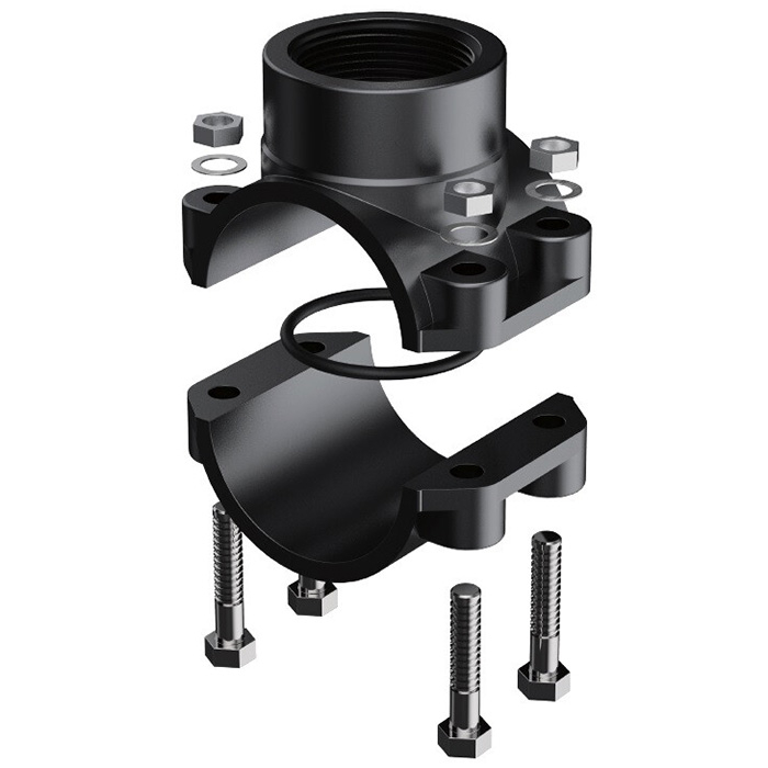 Хомут-врізка сідло зажимне ПП Era PCS0125 PN10, d25x1/2"