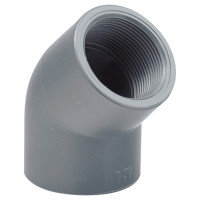 Коліно різьбове 45° ПВХ Hidroten 1002311, ВР/ВР, d1/2"