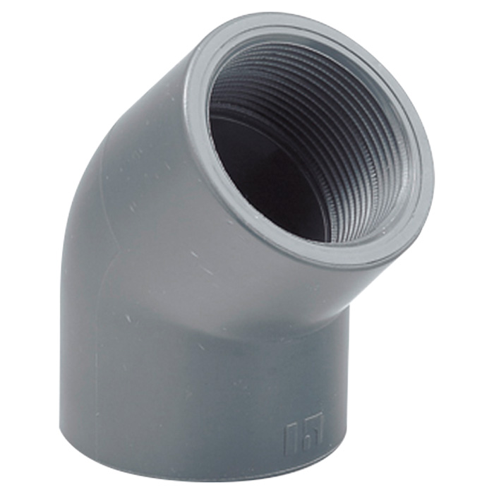 Коліно різьбове 45° ПВХ Hidroten 1002311, ВР/ВР, d1/2"