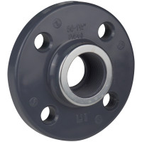 Фланець ПВХ Hidroten 1010055, жорсткий з металевим кільцем, ВР 1 1/2"