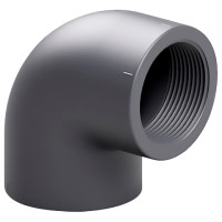 Коліно ПВХ Effast RGRGOG025C 90° перехідне, з внутрішньою різьбою d25x3/4"