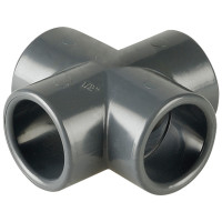 Хрестовина ПВХ Hidroten 1001244, 90°, d40 мм