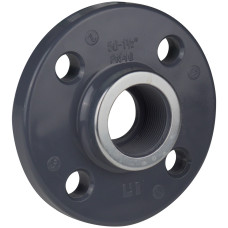 Фланець ПВХ Hidroten 1010056, жорсткий з металевим кільцем, ВР 2"