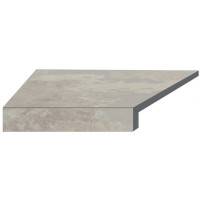 Кутовий Г-подібний елемент бортової плитки Aquaviva Loft Sand, 600x345x50(20) мм (лівий/45°)