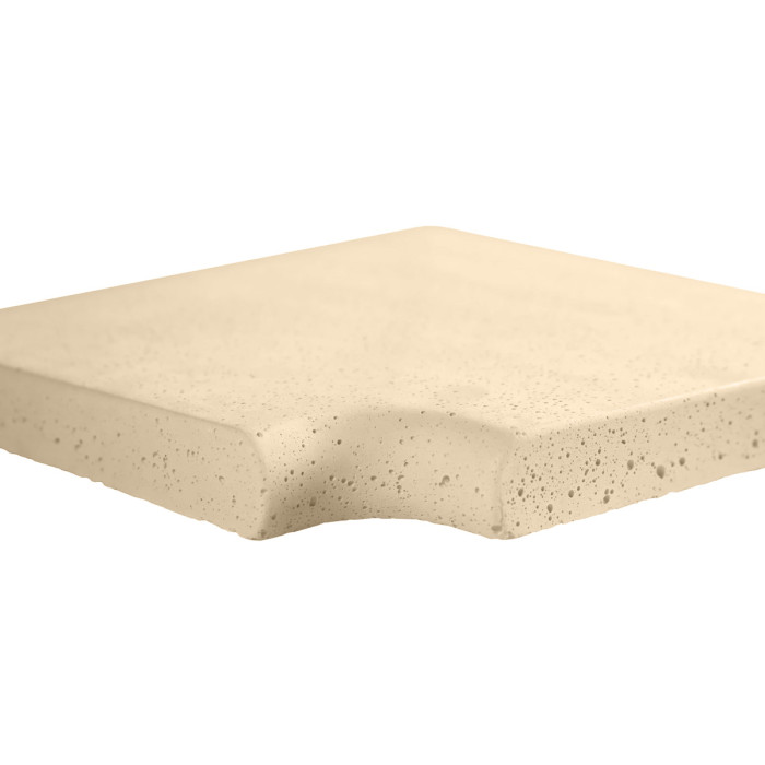 Кутовий копінговий камінь Aquazone Tuff 250x300x50-25 мм, бежевий (пористий)