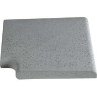 Кутовий копінговий камінь Aquazone Tuff 320x400x50-25 мм, сірий (пористий)