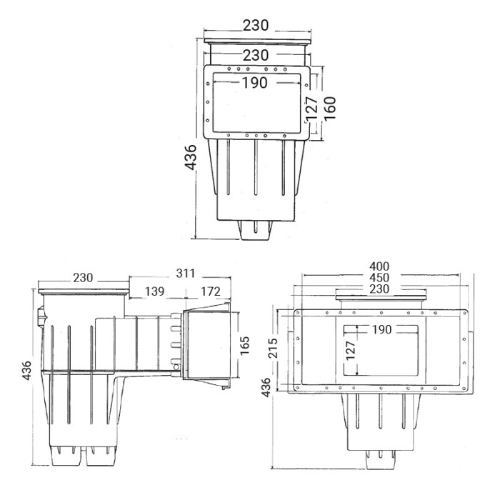Скімер Hayward 3118 PREMIUM Wide під бетон