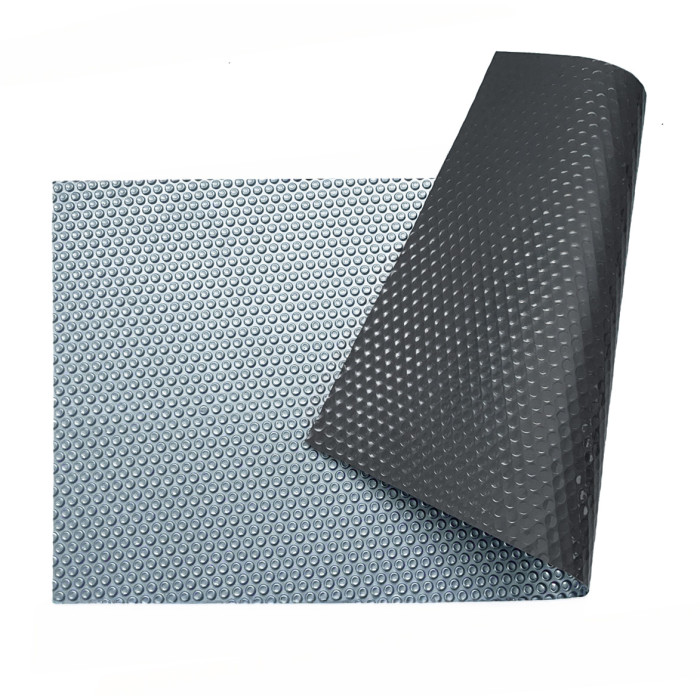 Солярне покриття Aquaviva Platinum Bubbles-Gray-5-500, ширина 5 м (50 пог. м), срібний/сірий